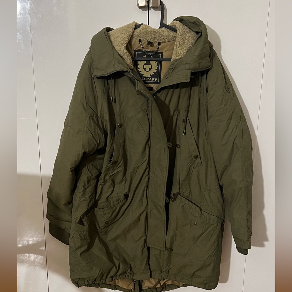 Belstaff Olive Green Downed Winter Coat